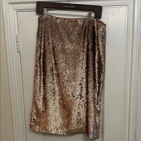 Midi Skirt J Crew Glitter Skirt Sequin Rose Gold Midi Skirt Pencil